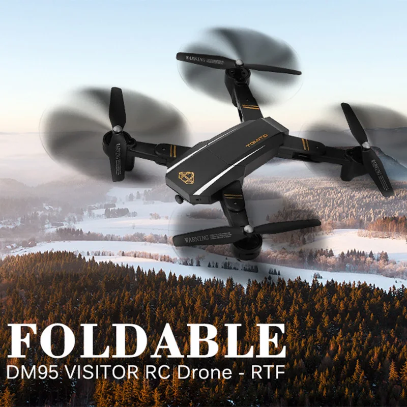 

New DM95 Foldable RC Drone With Camera HD One Key Return Quadcopter Headless Mode Altitude Hold RC Helicopter With Camera 2MP