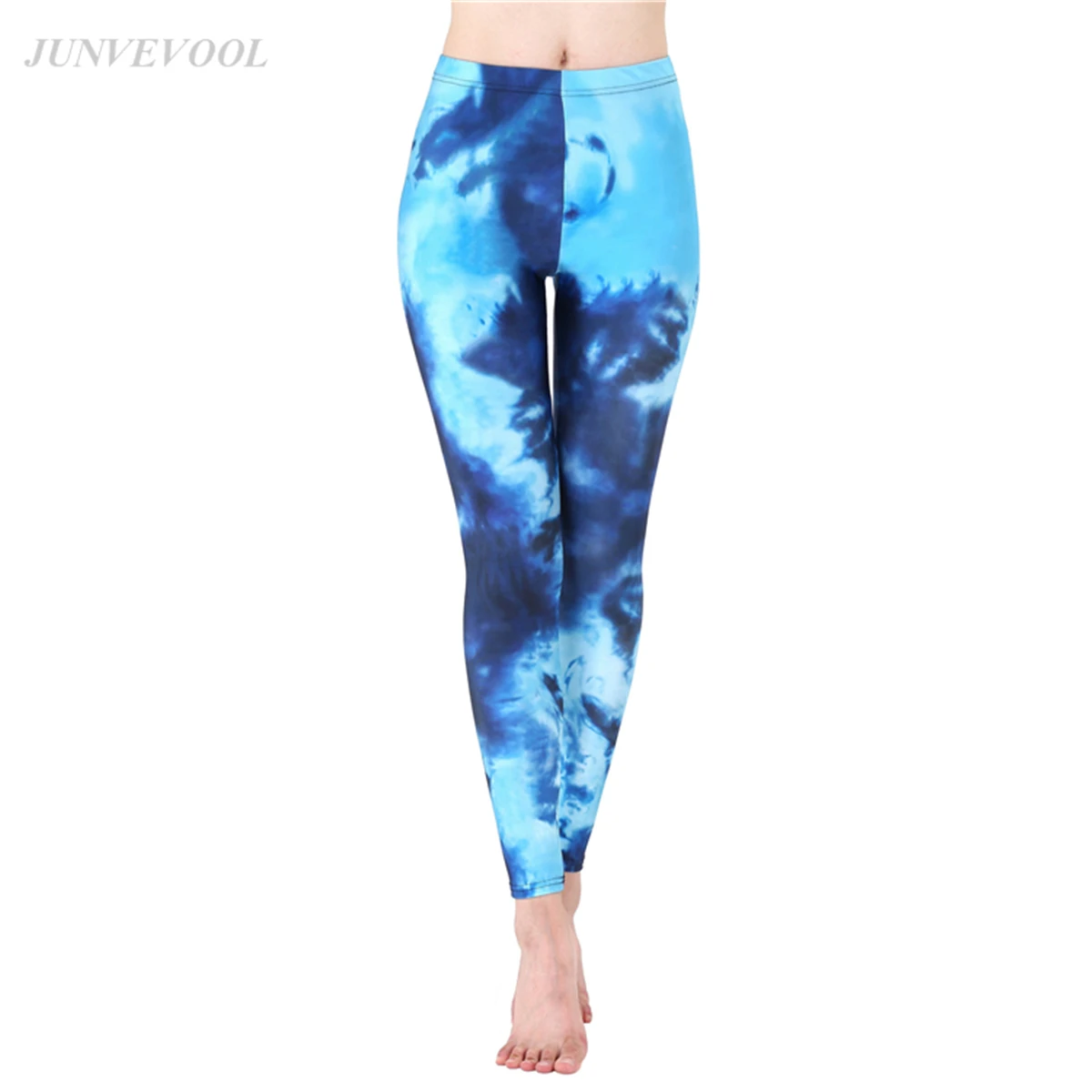 Blue Sea Sexy Legging Women Sportswear Workout Leggings Female Tie Dye