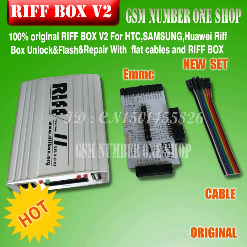 100% оригинальный новый RIFF box V2 лучший Jtag для HTC SAMSUNG Huawei разблокировка и вспышка