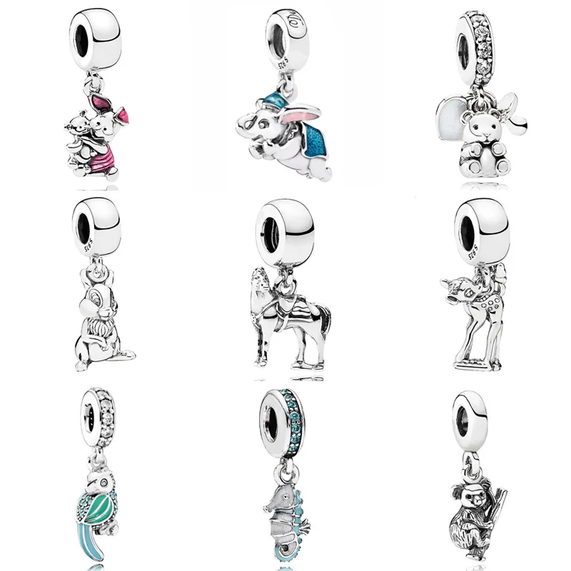 

Enamel Flying Dumbo Thumper Piglet Baby Treasures Bambi Pendant Charm Fit Pandora Bracelet 925 Sterling Silver Bead Jewelry