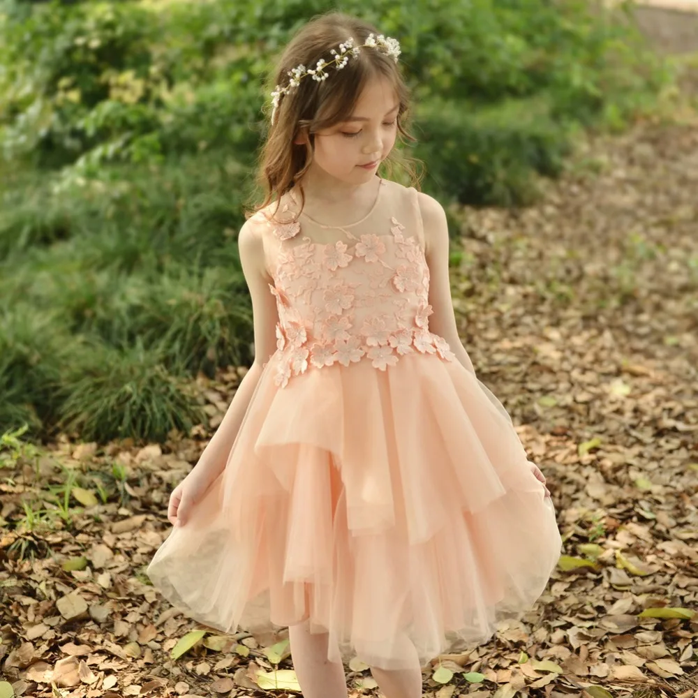 

[Bosudhsou] als-10 Baby Girl Dress Floral Dress Girls Infant Birthday Dress Baby Girl Full Dress Infant Clothing