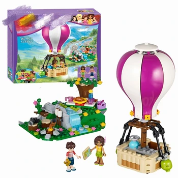 

New girl Friends Heartlake Hot Air Balloon s Building Blocks DIY Bricks toys Gift compatible with girls 41097 best gift