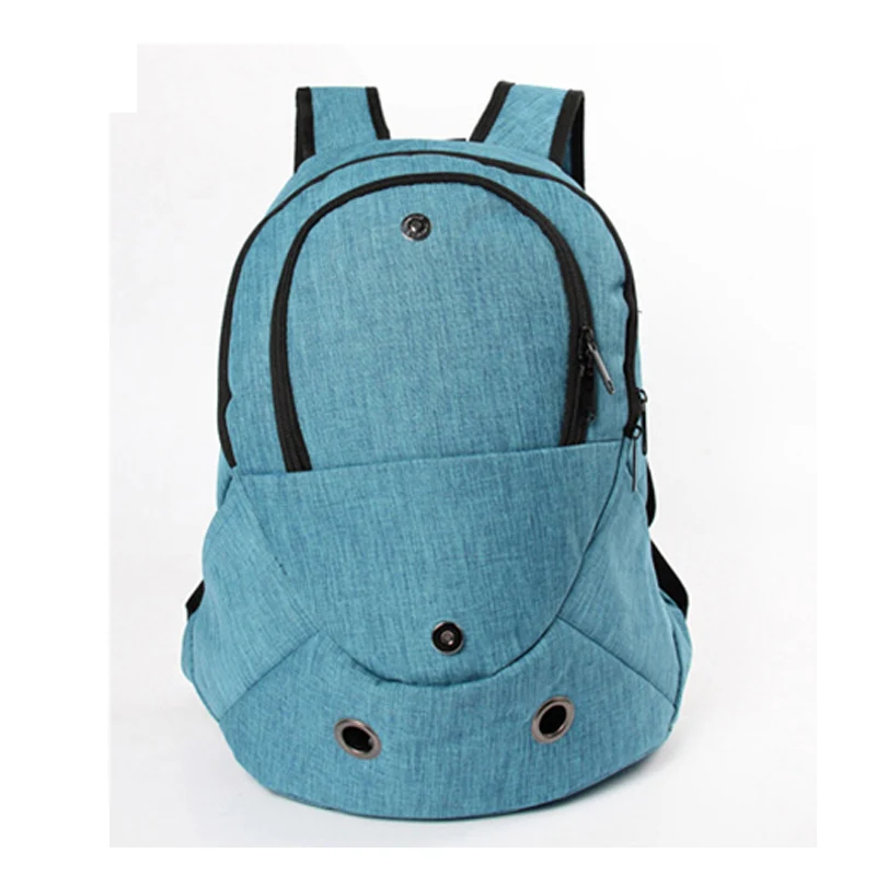Рюкзак-переноска для собак, сумка для путешествий с двумя лямками, сумка-переноска для собак, рюкзак для собак, кошек, щенков, рюкзак для перевозки животных - Цвет: Синий