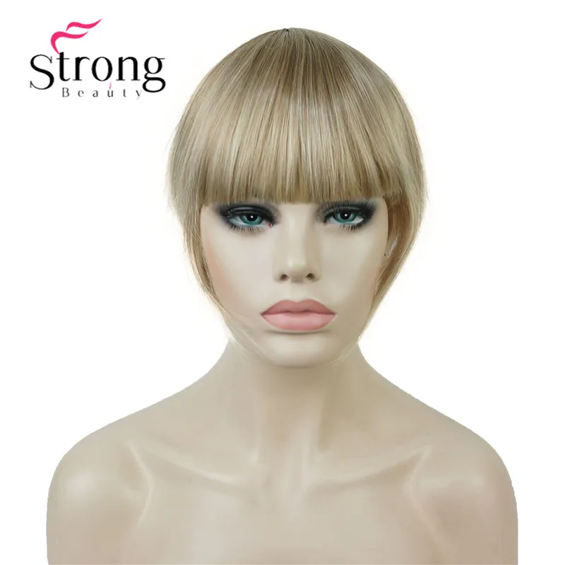 StrongBeauty синтетические волосы тонкие и изящные зажим для волос передняя часть