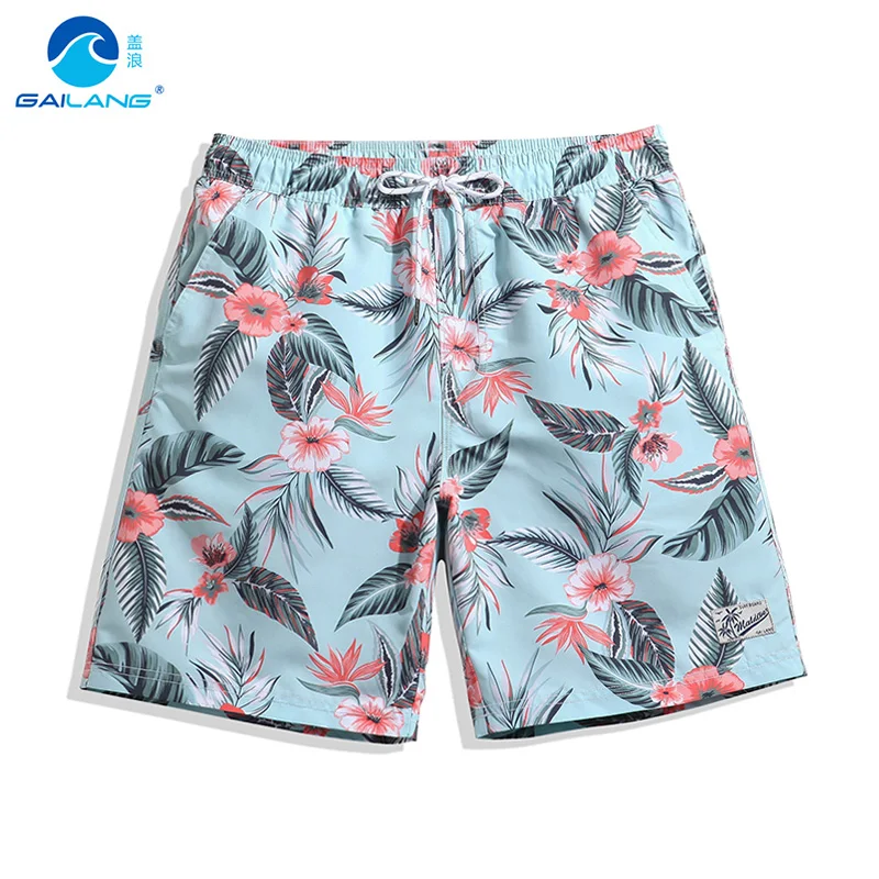 

Gailang couples boardshorts liner sports swimsuit mens print flowers bermudas siwmming trunks beach surfing bathing suit joggers