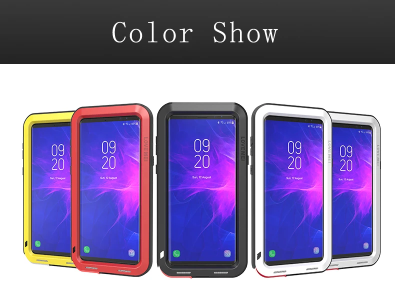 Love Mei Aluminum Metal Armor For Samsung Note 9 Shockproof Dirtproof Full Body Heavy Duty Case For Samsung Galaxy Note 9 Cover