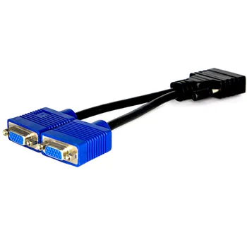 

1pcs DMS-59 DMS59 59Pin DVI Male to 2-Port VGA Female Video High Quality Cable 1 PC to dual monitor new