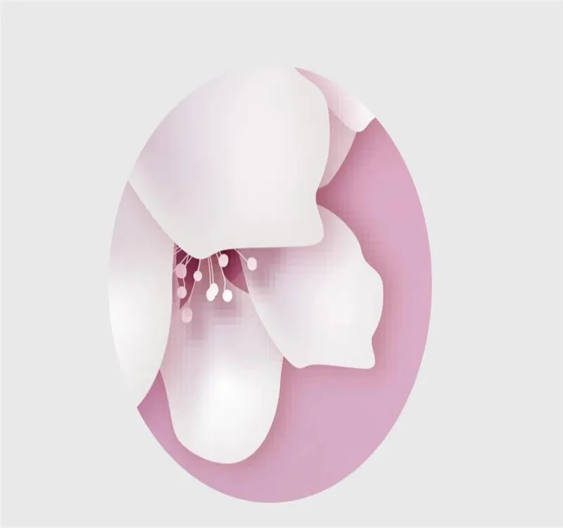 Custom wallpaper creative hand-painted romantic cherry blossom wall decoration waterproof material Custom wallpaper creative hand-painted romantic cherry blossom wall decoration waterproof material