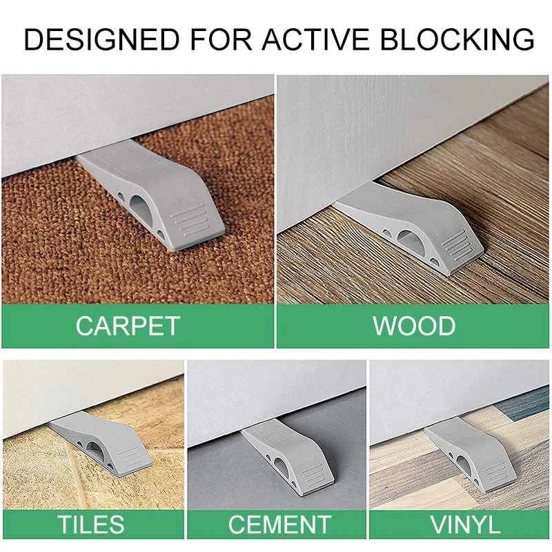

3PCS Rubber Wedge Door Stop Stopper Holder Guard Baby Safety Protector Kids Baby Door Stopper