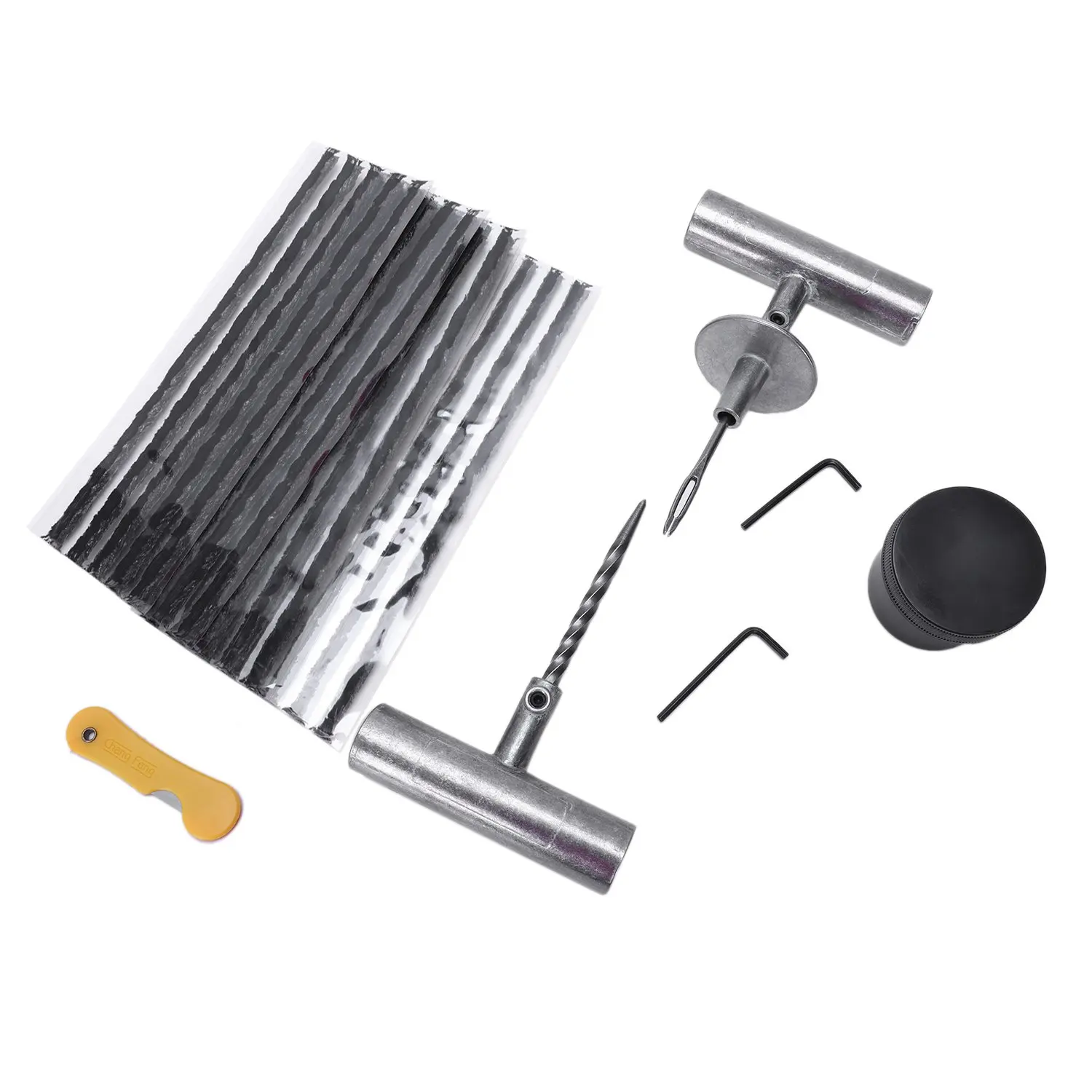 

27pc Tire Repair Kit Diy Flat Tire Repair Car Truck Motorcycle Home Plug Patch Tire Plug Kit