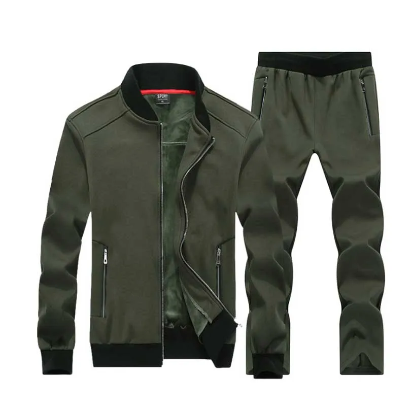 

7XL 8XL Big Size Sporting Suits Men Sportswear Sets Jacket+Pants Large size 7X 6XL 8XLMen Tracksuit Leisure Mens Sporting set