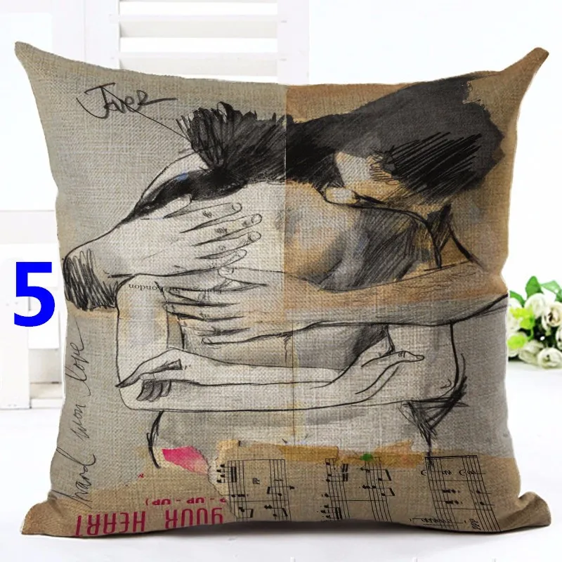 Газетный фон декоративный чехол для диванных подушек парной танцующей хлопковой