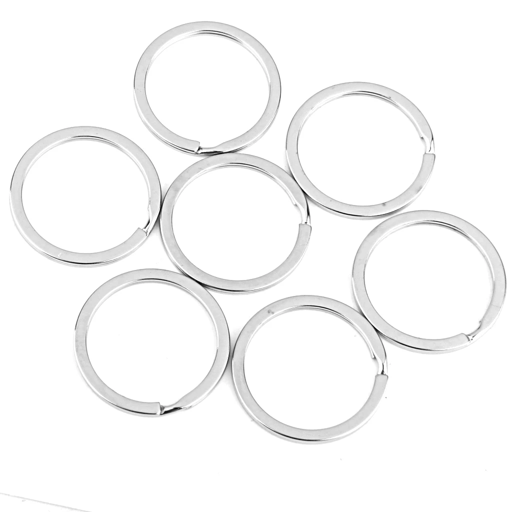 

Phenovo 100pcs Stainless Steel Keying Key Chain 32mm Fashion Loop Split Key Rings for Clasps crafts sturdy and durable key rings