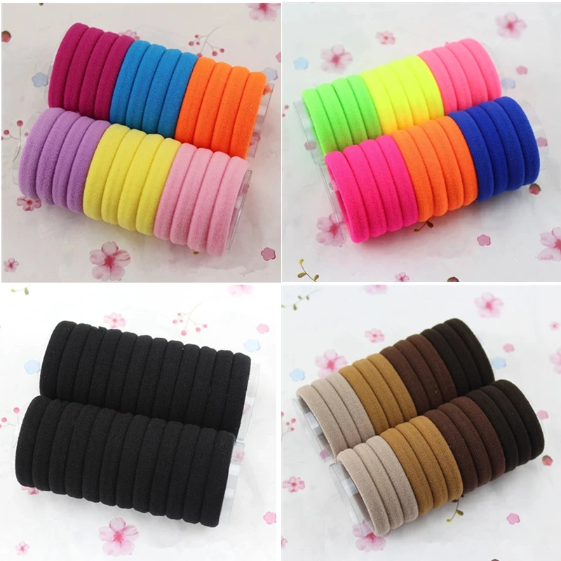 Diameter 4cm 24pcs/pack Elastic Hair Rubber Bands Baby Girls Kids