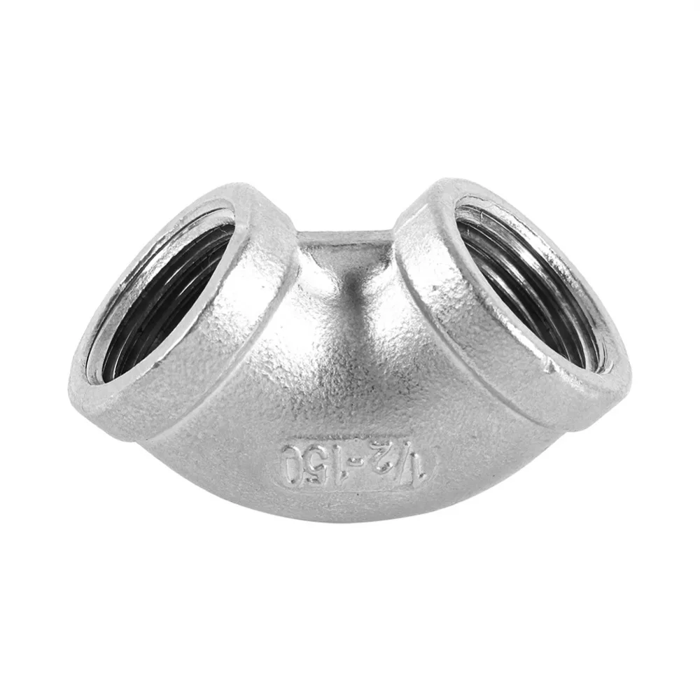 

1 Pcs 1/2" Elbow Pipe Connector 304 stainless steel Pipe Fitting Pipe Coupler 90 Degree Angled Female Threaded DN15 Pipe Adaptor