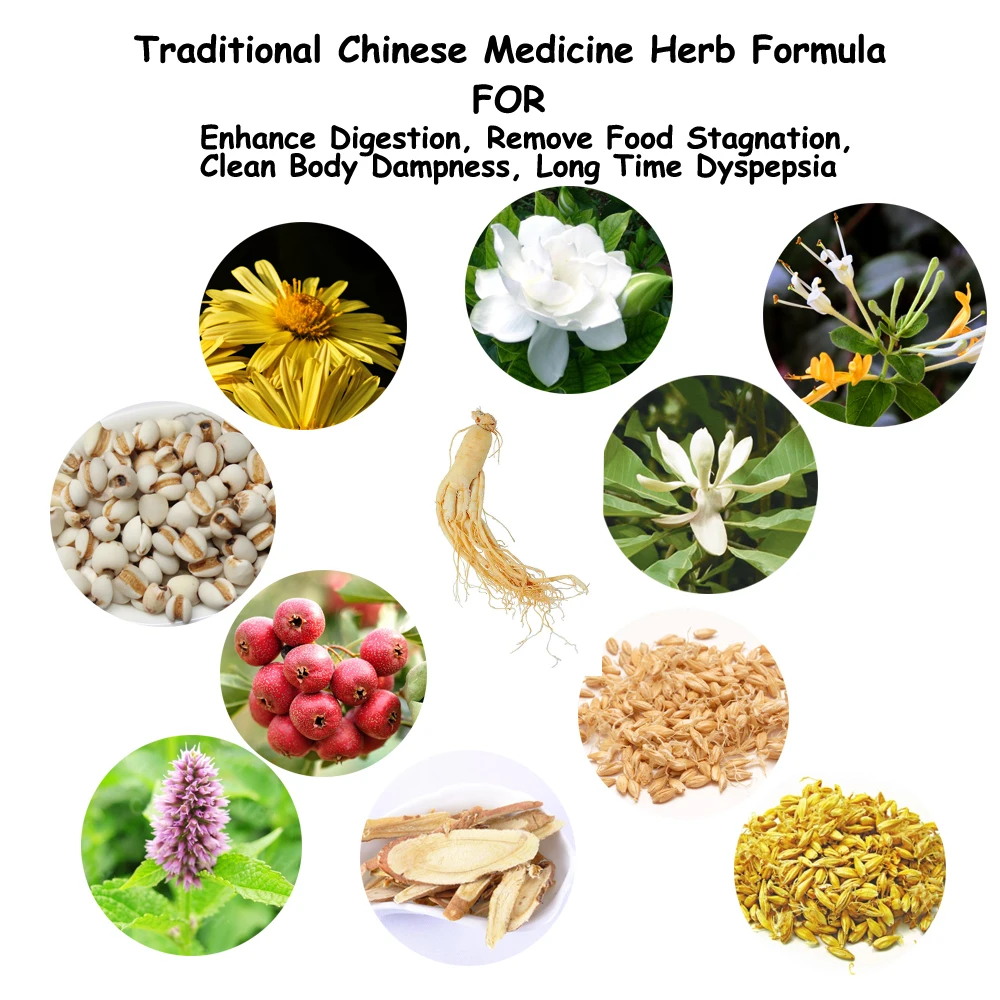 

Traditional Chinese Medicine Herb Formula for Enhancing Digestion, Remove Food Stagnation, Clean Body Dampness, Add Energy Body