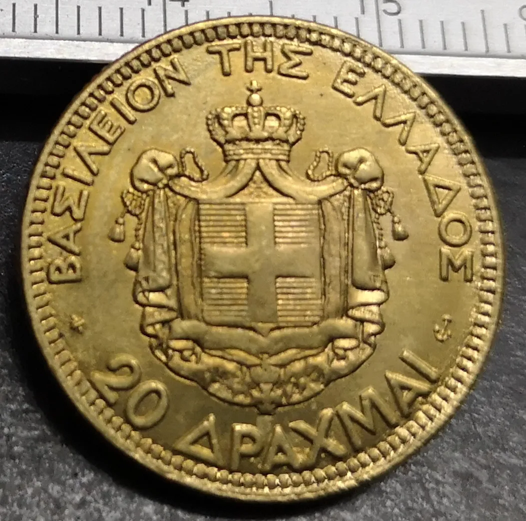 1876 греческий 20 драхмаи-Джордж I 1-й портретный Золотой копия редкая монета