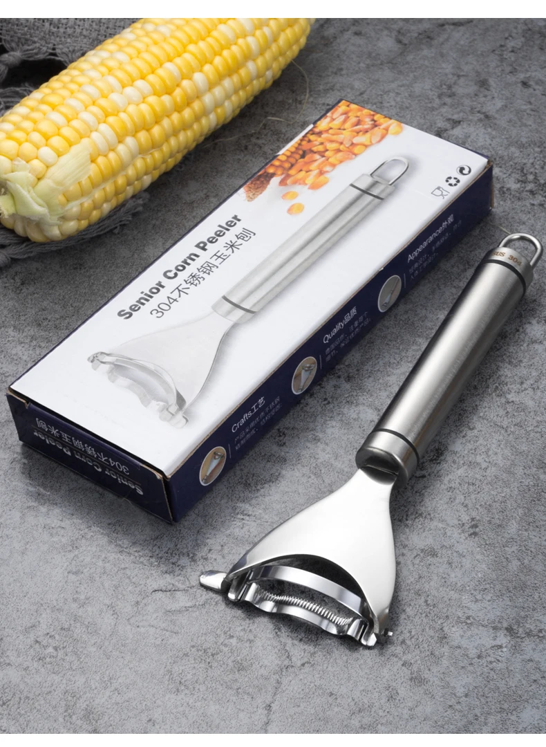 1pc Corn Threshing Peeler Stripper Corns Cob Remover Cutter Stainless Steel Peeler Vegetable Peeler Corn Planer