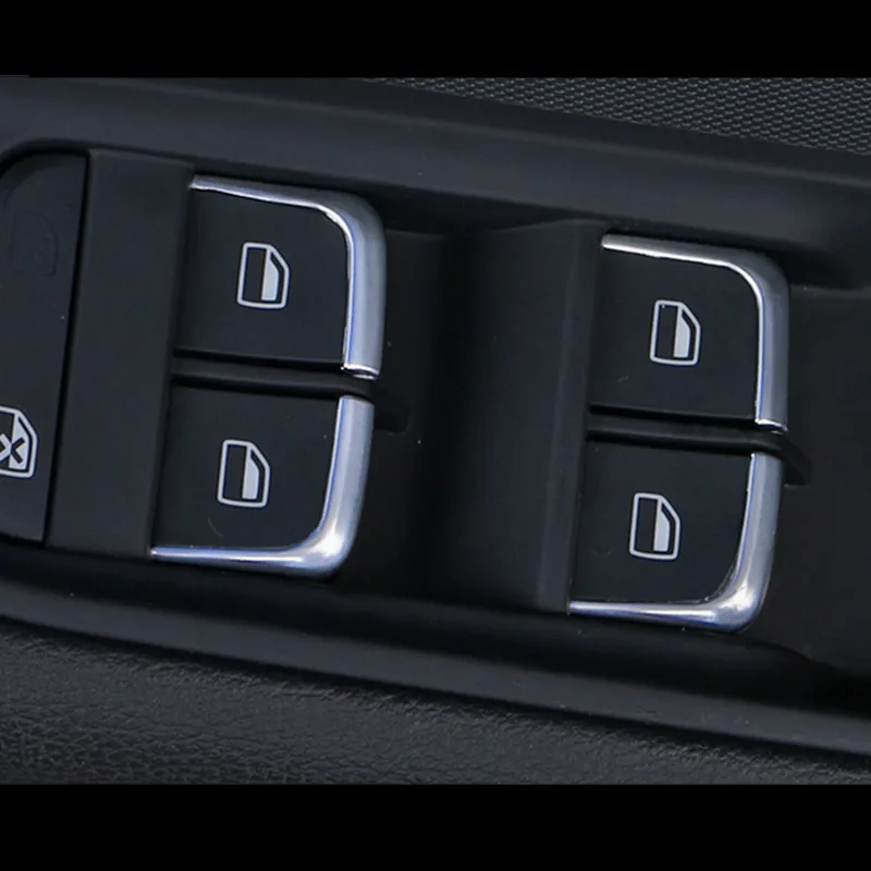 

Chrome Interior Door Window Glass Switch Buttons Decoration Frame Cover Trim Sequins 7pcs For Audi A3 8V 2013-2019 Car Stickers