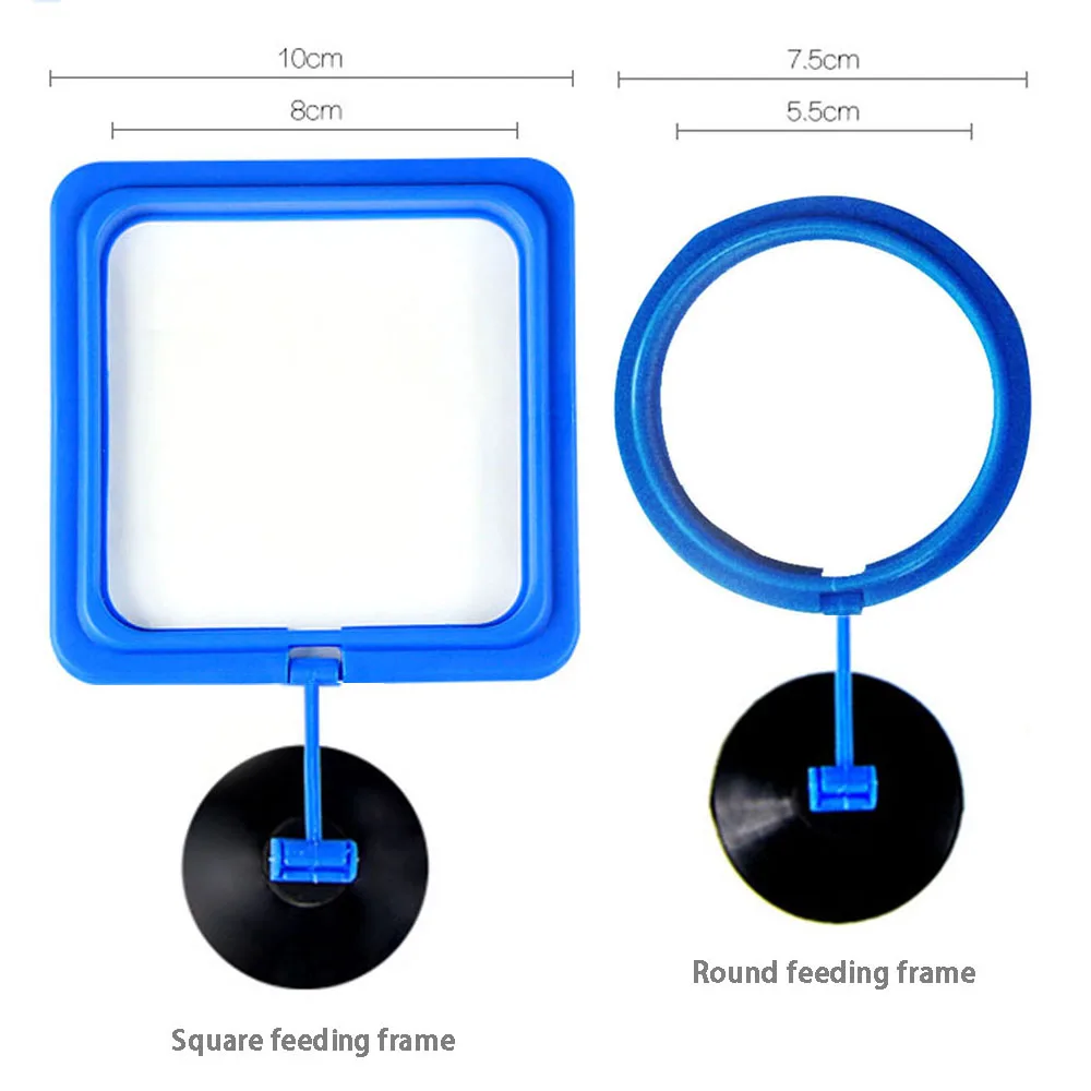 Aquarium Feeding Ring Fish Tank Station Floating Food Tary Feeder Square Circle Feeding Ring Fish Tank Portable Feeder Supplies  (4)