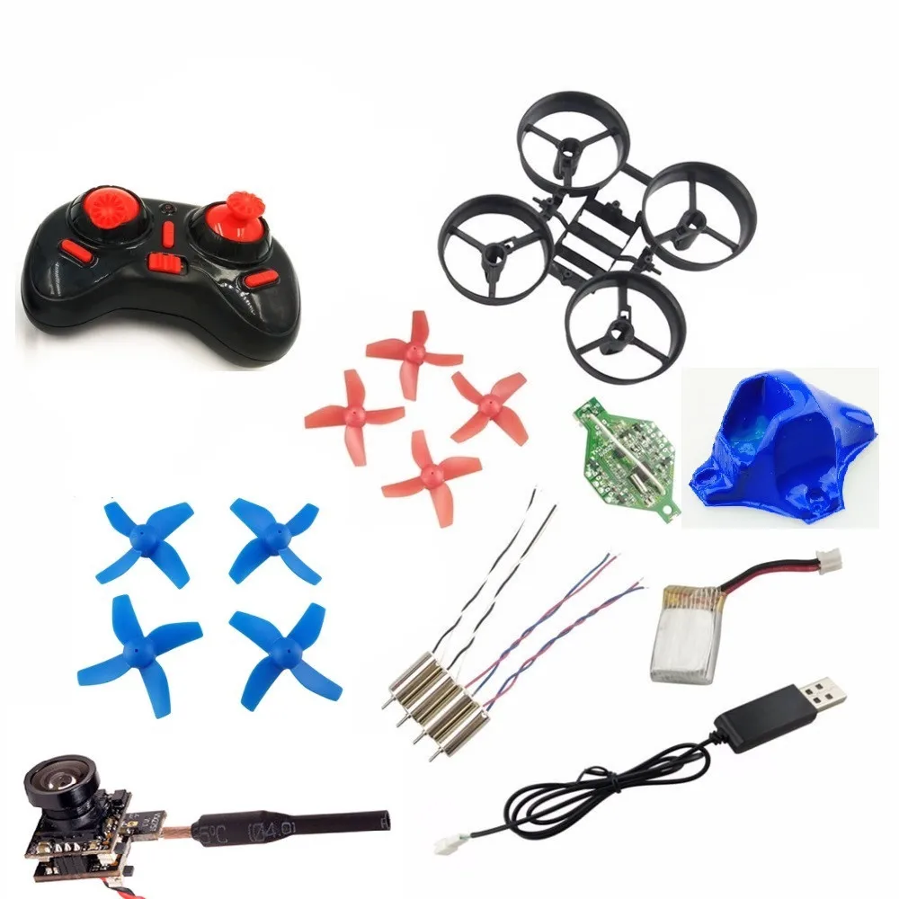 

DIY Mini Drone 2.4GHz RC Helicopter W/ 5.8G FPV Camera One Key Return Headless Quadcopter Propeller Motor Battery Receiver Board