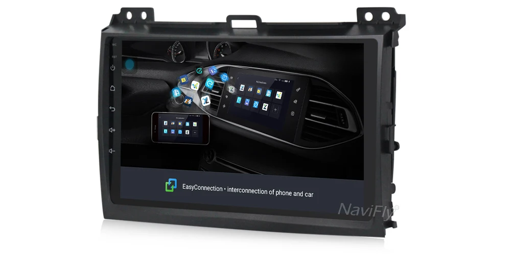 Clearance NaviFly Android 8.1 Car GPS Navigation Radio for Toyota Land Cruiser Prado 120 2004 to 2009 Auto Multimedia stereo player WIFI 10