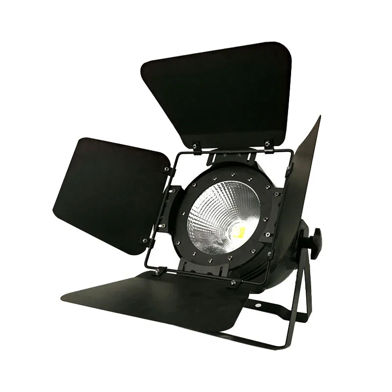 

LED Par COB 100W RGBW 4in1 With Barn Doors High Power Aluminium Case Stage Lighting with 100W COB ,cool white and warm white