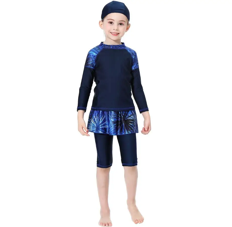 Maillot de bain Pour enfant /à manches courtes islamiques Modeste pour musulmans deux pi/èces