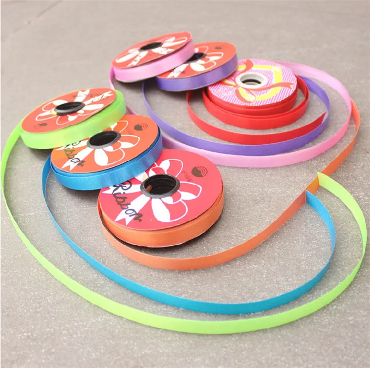 6  1.2cm 30m Balloon Ribbon Wedding Birthday Party Supplies Decoration Satin Ribbons For Diy Make bows Gift Flowers Tie Bouquet