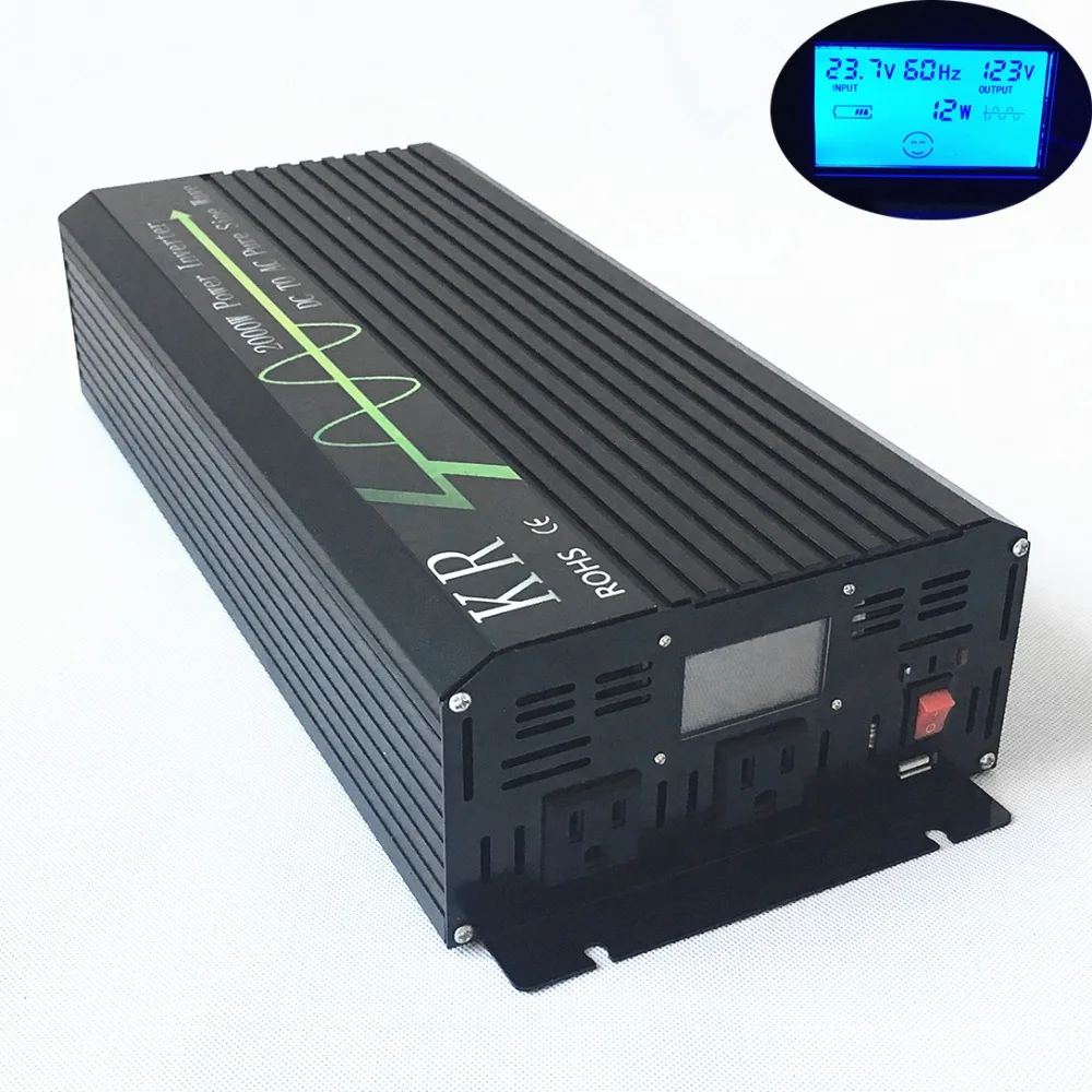 2kw Off Grid Pure Sine Wave Power Inverter Peak Power 4kw 24v Dc To