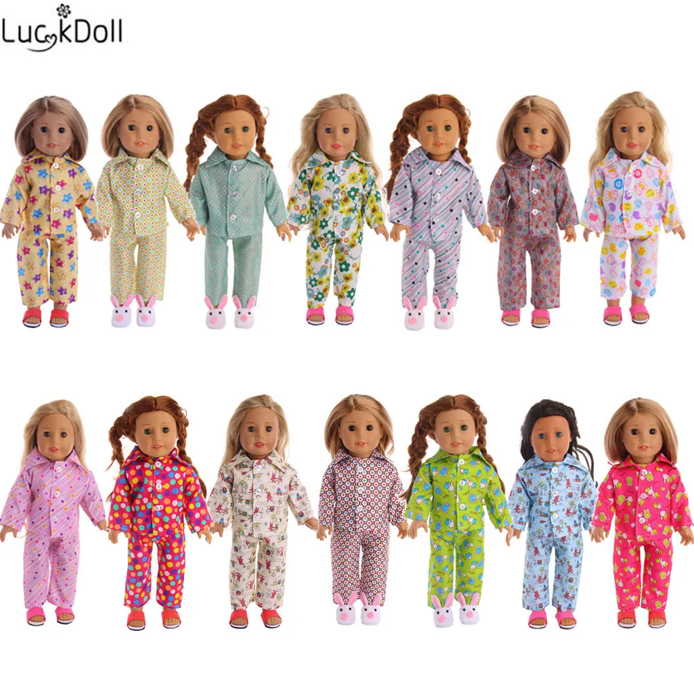 

Luckdoll pajamas come in all shapes and sizes for the 18 inch American doll or the 43-centimeter baby doll accessory