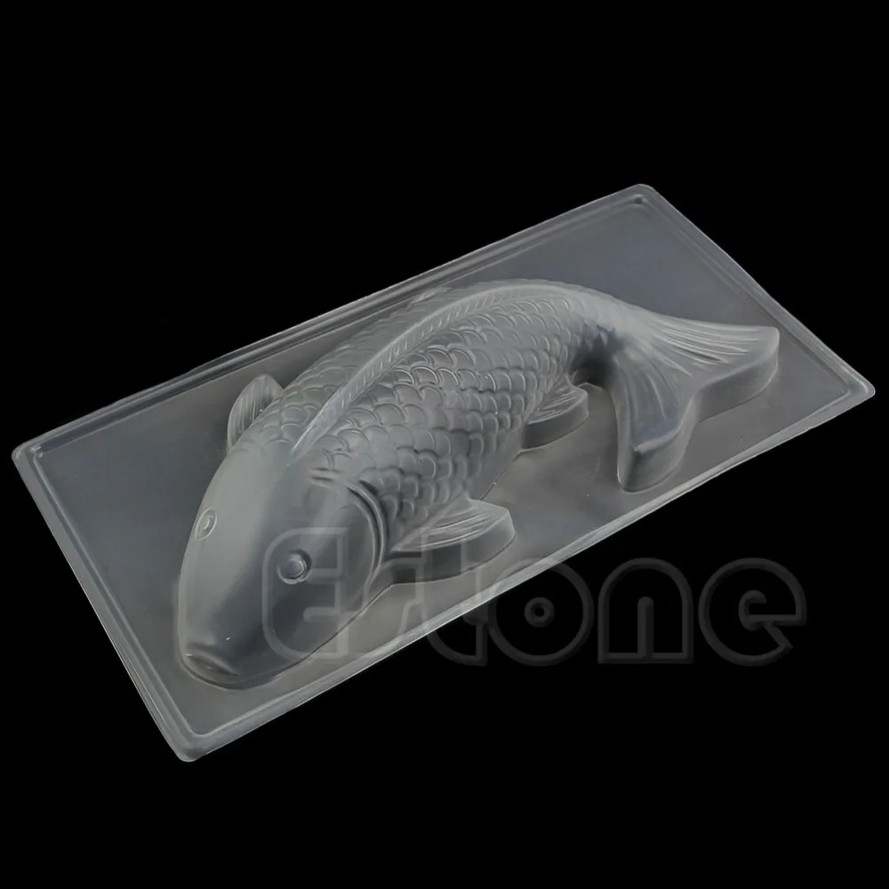 1 шт. DIY 3D большая рыба Koi пластиковая желе ручной работы Sugarcraft форма для шоколадного торта 35 см x 17,5 см# H0VH