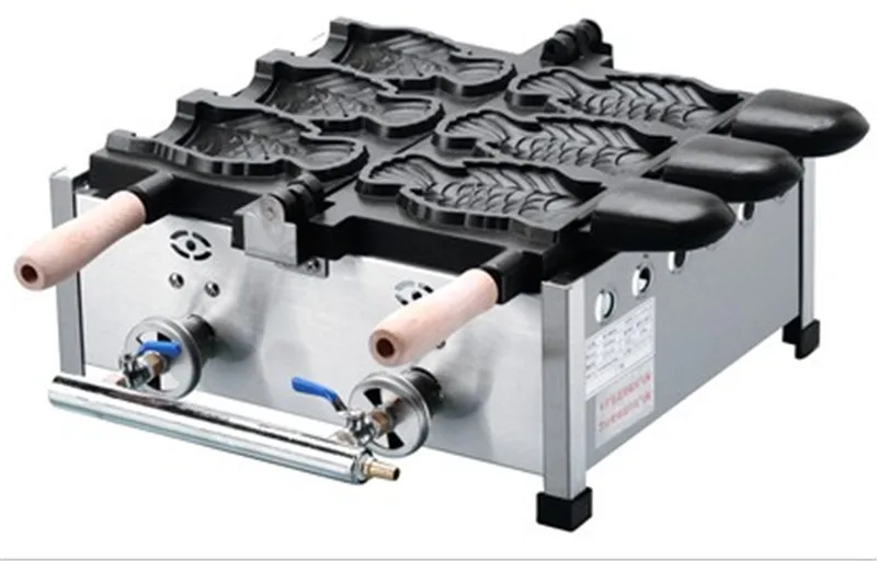 Hot sale gas open mouth Korean fish shape baker gas taiyaki waffle