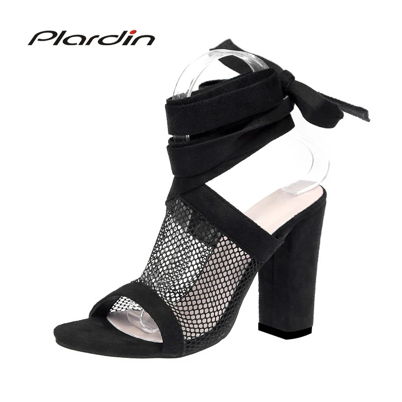 

Plardin 2018 Summer Plus Size Hot Style In Europe And The ultra-high Hollow Out Thick With Sandal Strap Roman Women Shoes Woman