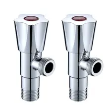 2 шт./упак. Ванная комната угловая клапаны Нержавеющая сталь утолщенной горячей и холодной воды запорный клапан для туалета Кухня Ванная комната раковина
