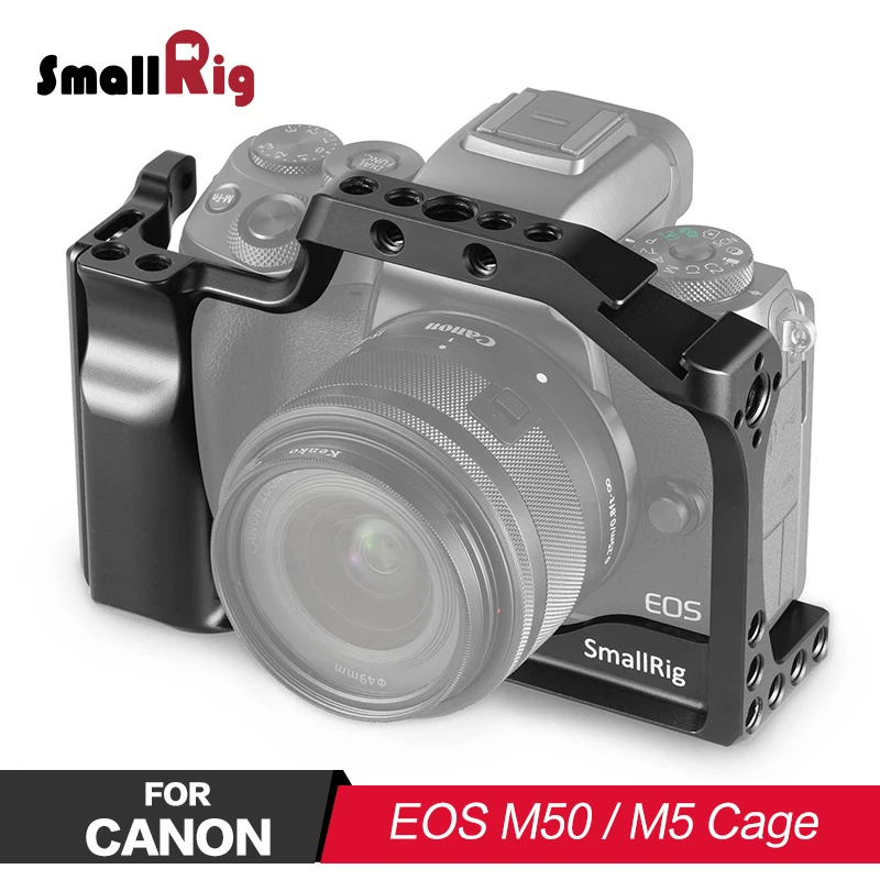 

SmallRig Camera Cage for Canon EOS M50 and M5 With Soft Handle Grip for Vlogging Monitor Microphone Attach 2168