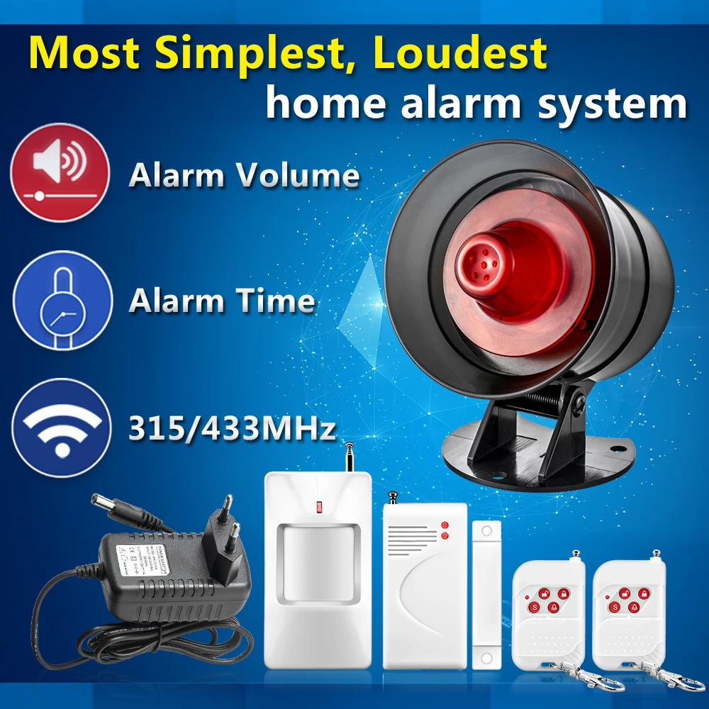 Free shipping More than 110 dB Loudest & Simplest 433 / 315Mhz wireless