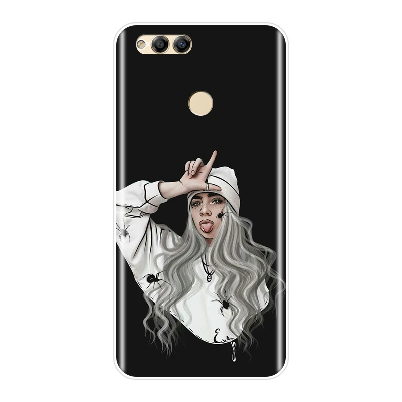 Чехол для телефона Billie Eilish Cool Girl для Huawei Honor 7 7S 7X 7A 7C Pro 10 9 8 8X MAX Honor 7 8 9 10 Lite силиконовый мягкий чехол-накладка