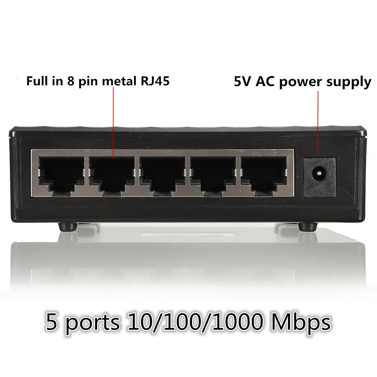 5 В 5 портовый коммутатор RJ45 10/100/1000 Мбит/с Gigabit Ethernet сетевой коммутатор Lan сплиттер светодиодный концентратор Поддержка auto MDI/MDIX