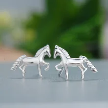 Ювелирные изделия из стерлингового серебра 925 пробы серебряные серьги с лошадями для женщин эффектные Серьги Pendientes Brincos Bijoux для женщин