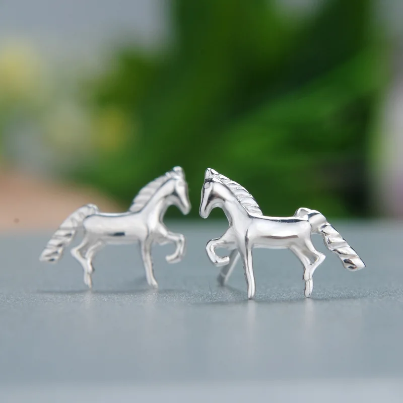 925 Sterling Silver Jewelry Horse Earrings For Women 925 Sterling Silver Jewelry Horse Earrings For Women Statement Penntes Brincos Bijoux In Stud From Accessories