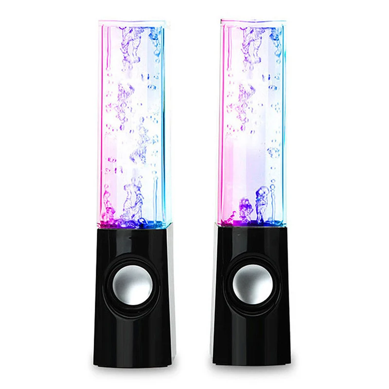 Беспроводной танцующий водный динамик светодиодный светильник Фонтан Динамик домашние вечерние SD998 - Цвет: Черный