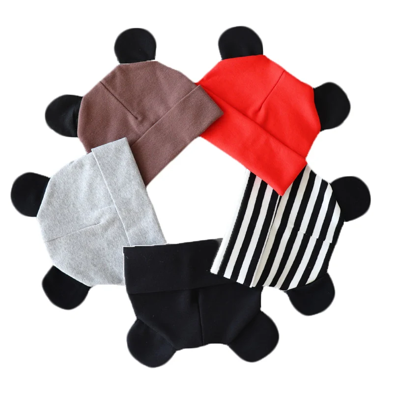 Spring Boys Girls Cotton Solid Cap Soft Warm Hat Cute Ears Design Autumn Winter Children Beanies Baby & Kids Hats Accessories