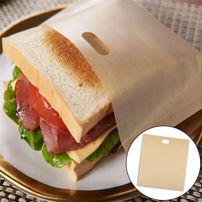 

Reusable Toaster Bag Non Stick Bread Bag Sandwich Bags Coated Fiberglass Toast Microwave Heating Pastry Tools 1pc