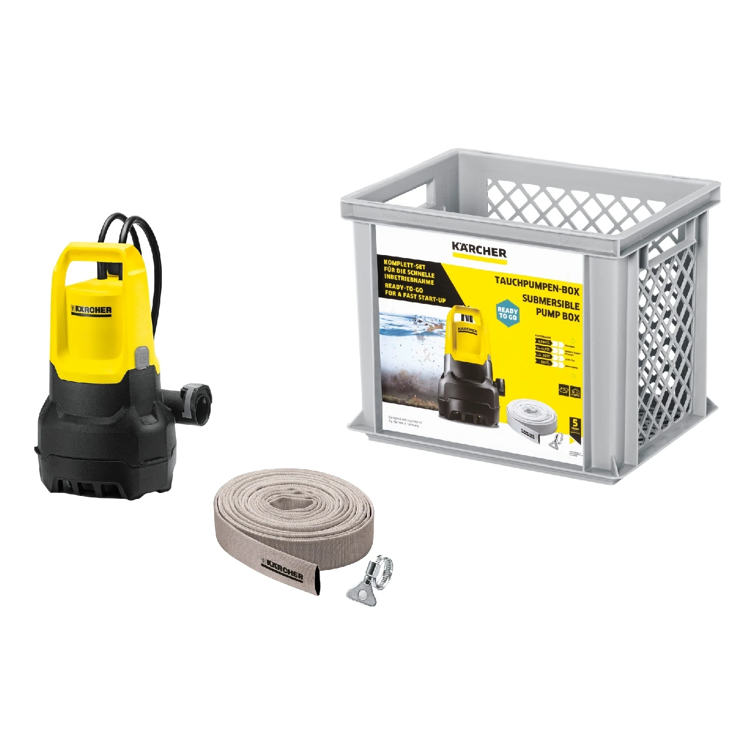 Насос погружной дренажный KARCHER Submersible Pump Box (мощность 500 Вт, пропускная способность 570  л/ч,  защита от сухого хода, автоматический контроль уровня воды)