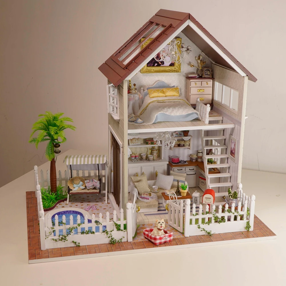 handmade wooden dolls house