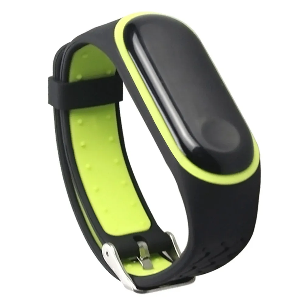 Ремешки для наручных часов прочные заменяемые мужские Т Силиконовые анти-офф браслеты для Xiaomi Mi 3 Смарт-часы модные спортивные женские мужские ремни - Цвет ремешка: Green