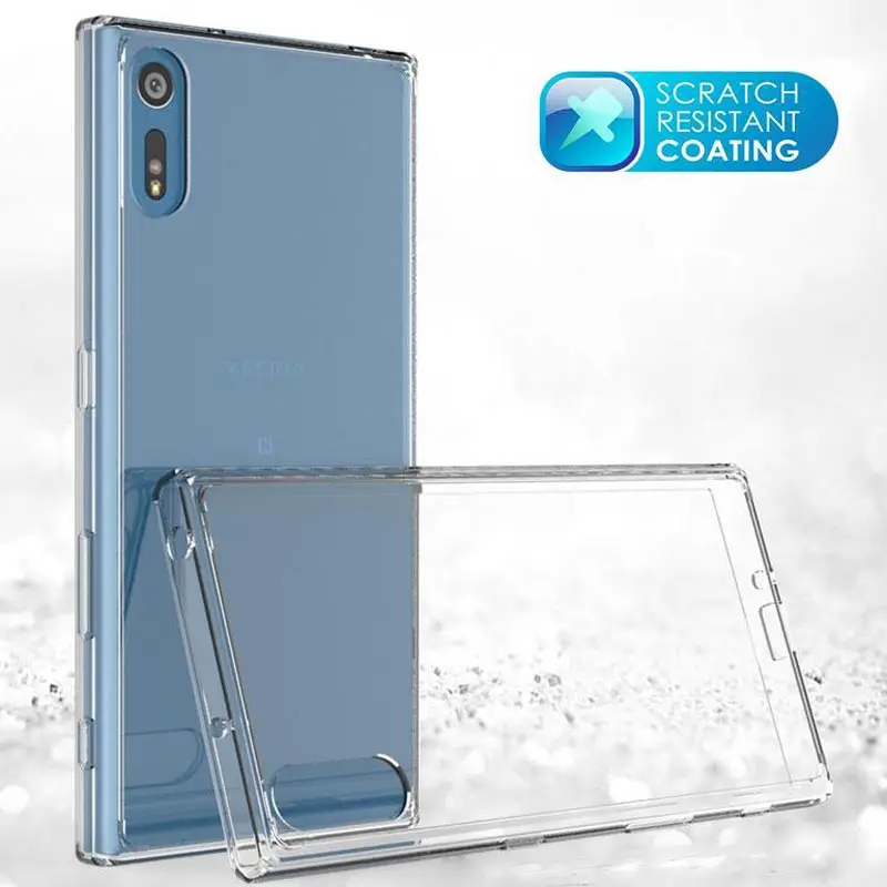 Чехол EVOLOU для Sony Xperia XZ XR Ультрапрозрачная акриловая задняя крышка + силиконовая
