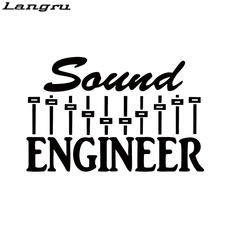 

Langru Sound Engineer Decal Sticker Music Mixer Sub Woofer Drums Guitar Bass Keyboard Handsome And Cool Stickers Jdm