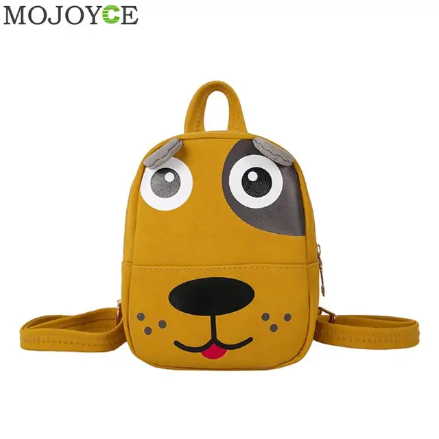 3D Children Backpack Cute Cartoon Dog Shape Backpack Scrub PU Backpacks